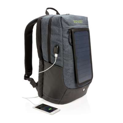 Рюкзак для ноутбука Swiss Peak на солнечных батареях под нанесение логотипа