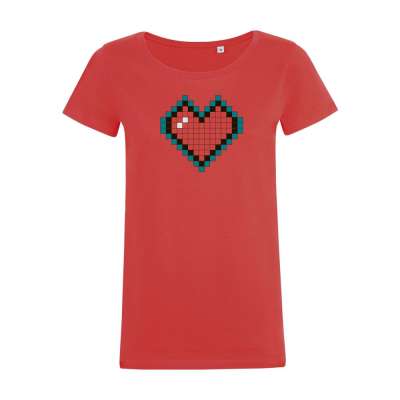 Футболка женская Pixel Heart под нанесение логотипа