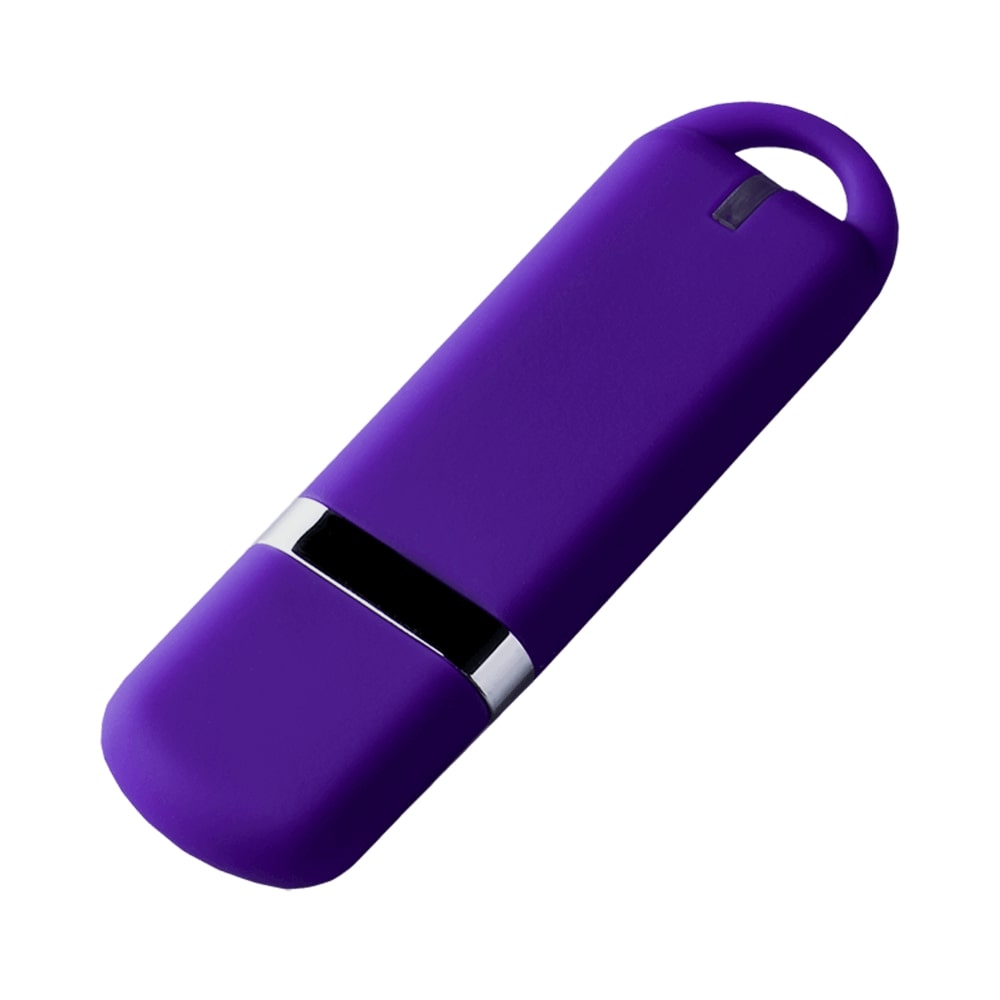 Флешка MIRAX SOFT Фиолетовая PURPLE MEDIUM C 4020.11.4ГБ с логотипом, рис. 1 — Флешки с покрытием soft-touch BIZGIFT