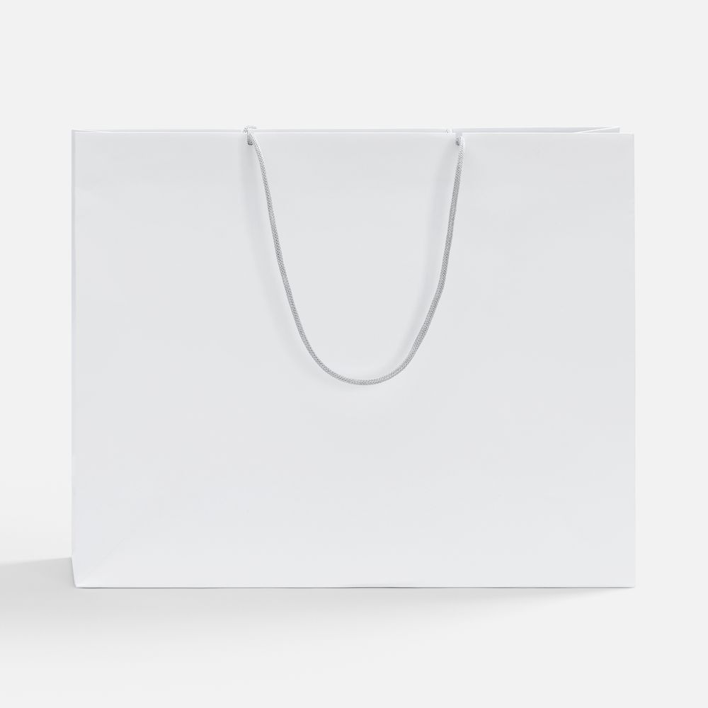 Пакет бумажный Pacote, L, белый с логотипом, рис. 3 — Пакеты с логотипом BIZGIFT