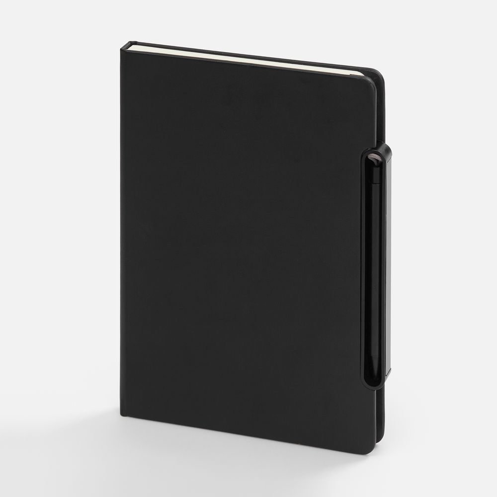 Блокнот Neli, черный с логотипом, рис. 5 — Блокноты BIZGIFT