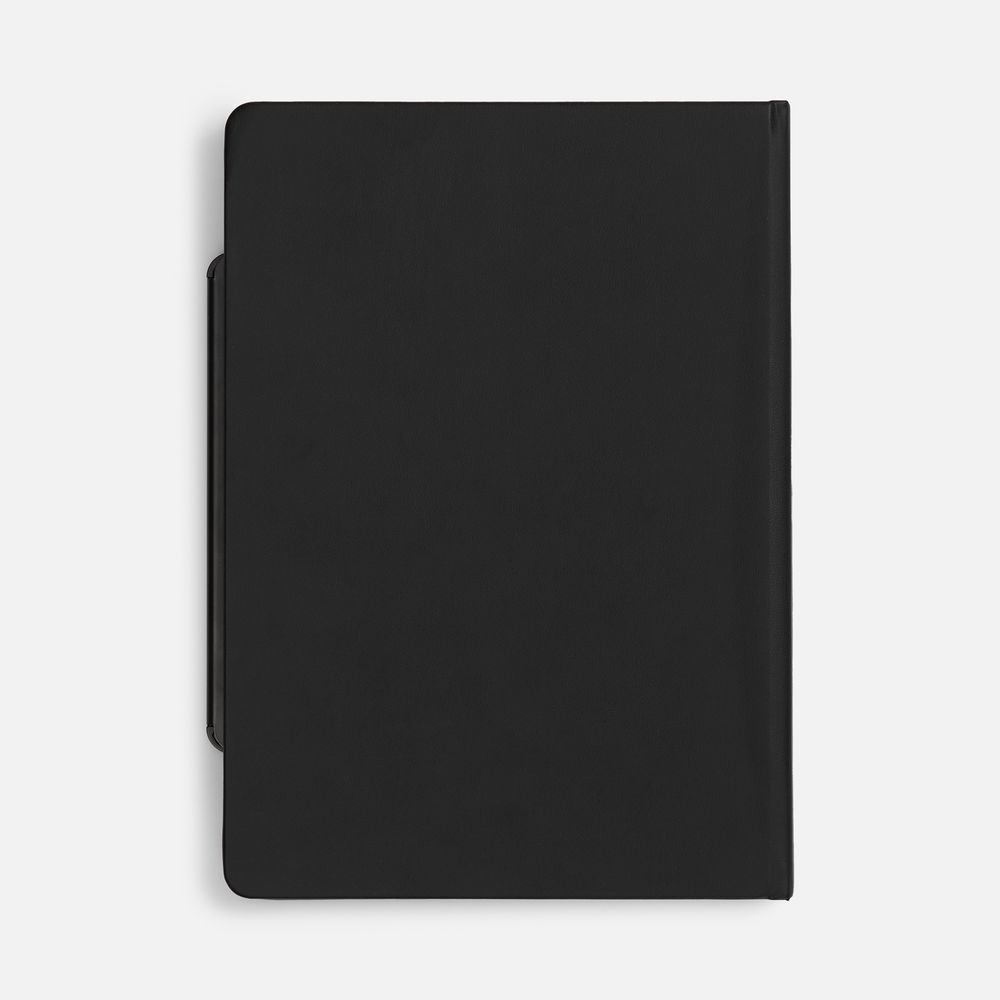 Блокнот Neli, черный с логотипом, рис. 2 — Блокноты BIZGIFT