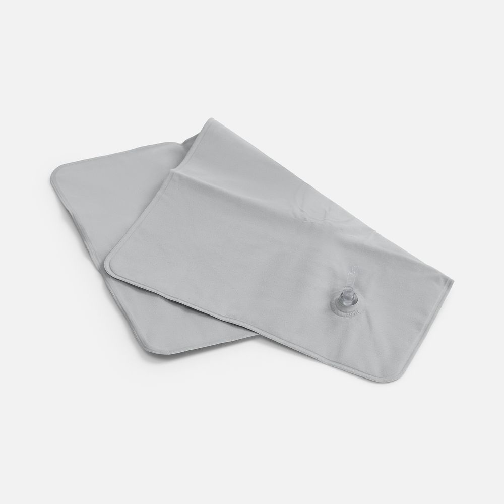 Надувная подушка Pillowish, серая с логотипом, рис. 3 — Для путешествий BIZGIFT