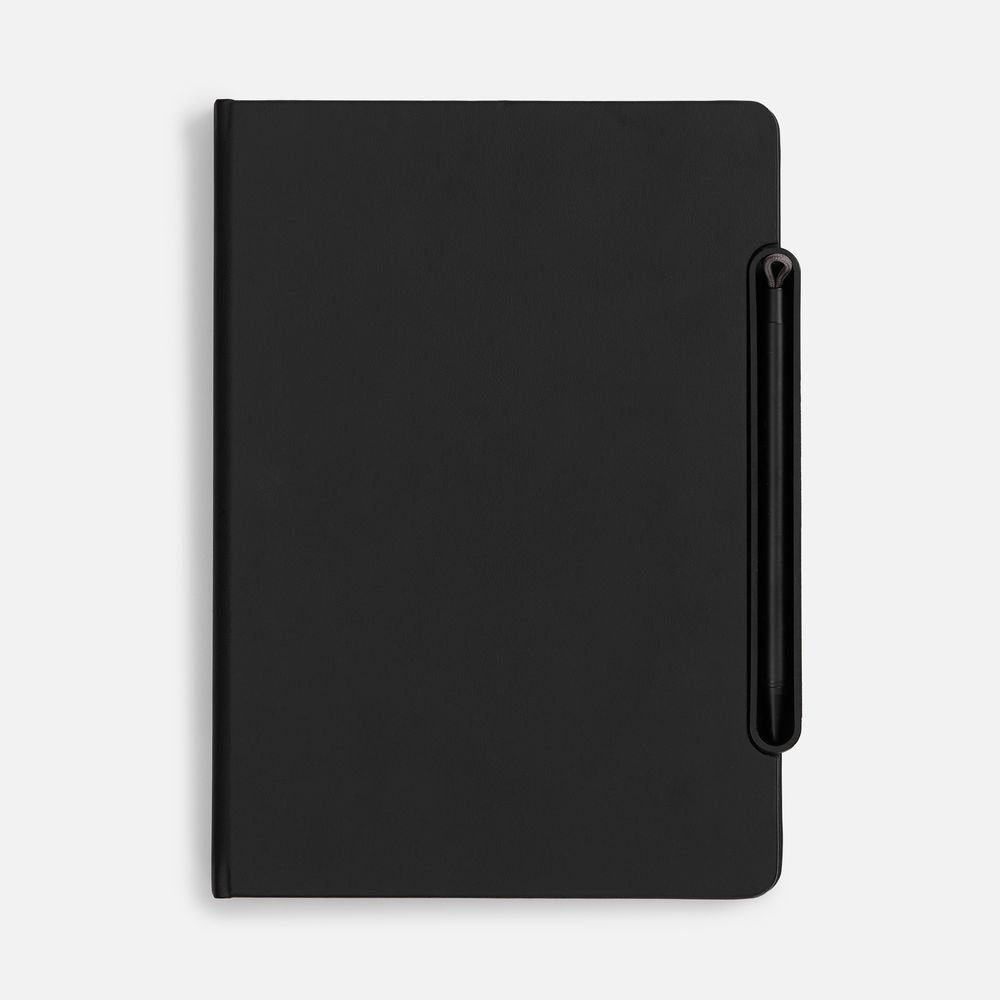 Блокнот Neli, черный с логотипом, рис. 1 — Блокноты BIZGIFT