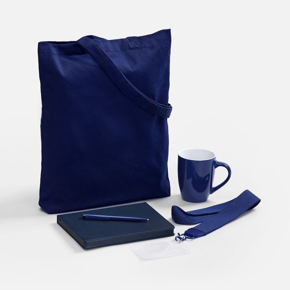 Набор Cortado, синий с логотипом, рис. 1 — Бизнес наборы BIZGIFT