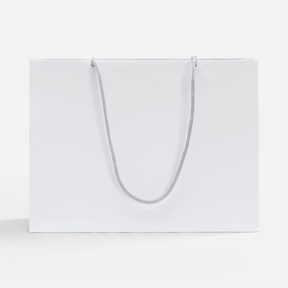 Пакет бумажный Pacote, M, белый с логотипом, рис. 3 — Пакеты с логотипом BIZGIFT