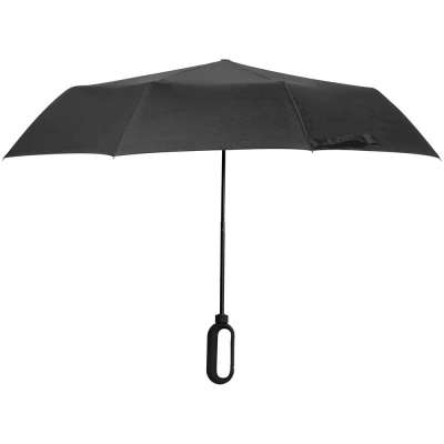 Зонт складной Hoopy с ручкой-карабином под нанесение логотипа