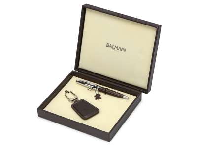 Подарочный набор Millau: ручка щариковая, брелок под нанесение логотипа