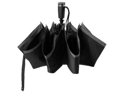 Складной зонт Gear Black под нанесение логотипа