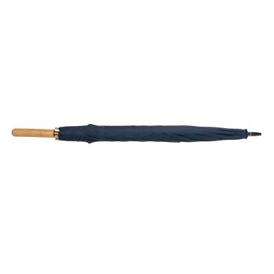 Автоматический зонт-трость с бамбуковой ручкой Impact из RPET AWARE™, d103 см под нанесение логотипа