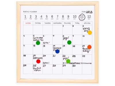 Календарь для заметок с маркером Whiteboard calendar под нанесение логотипа