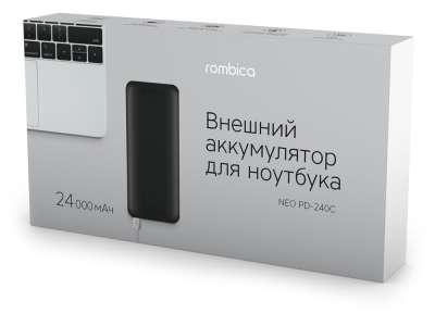 Внешний аккумулятор для ноутбуков NEO PD-240C, 24000 mAh под нанесение логотипа