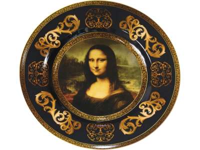 Подарочный набор Мона Лиза: блюдо для сладостей, две кружки под нанесение логотипа