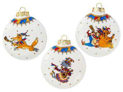 Набор новогодникх шаров, 3 шт под нанесение логотипа
