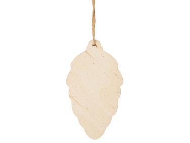 Деревянная подвеска на елку «Cedar» с логотипом, рис. 4 — Новогодние игрушки BIZGIFT