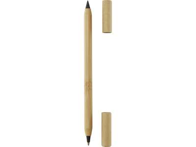 Ручка бамбуковая шариковая и вечный карандаш Samambu под нанесение логотипа