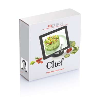 Подставка для планшета Chef со стилусом под нанесение логотипа