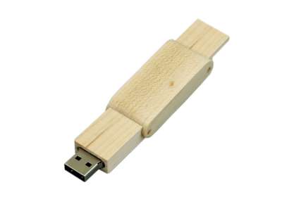 USB 2.0- флешка на 64 Гб прямоугольной формы с раскладным корпусом под нанесение логотипа