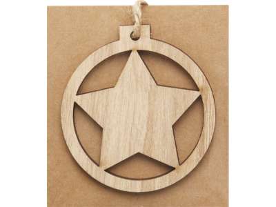 Деревянная подвеска Natall в форме звезды под нанесение логотипа