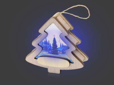 Новогодняя подвеска с подсветкой Ёлочка под нанесение логотипа