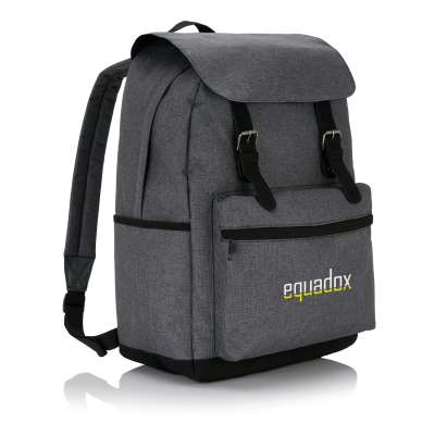Стильный рюкзак для ноутбука с застежками на кнопках под нанесение логотипа
