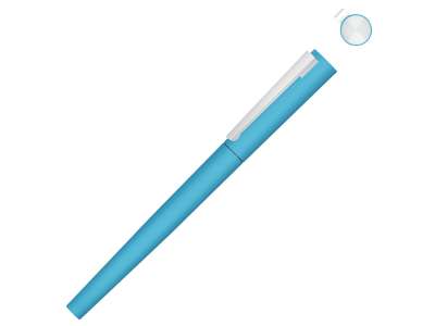 Ручка металлическая роллер Brush R GUM soft-touch с зеркальной гравировкой под нанесение логотипа