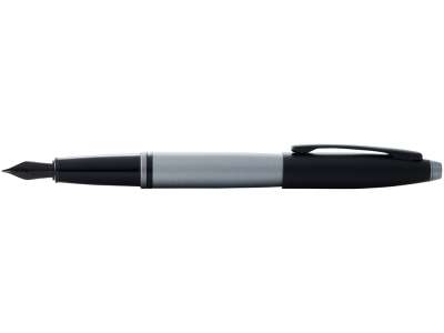 Ручка перьевая Calais Matte Gray and Black Lacquer, перо F под нанесение логотипа
