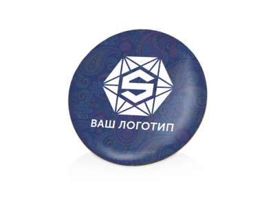 Значок металлический Круг под нанесение логотипа