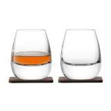 Набор стаканов Islay Whisky с деревянными подставками фото