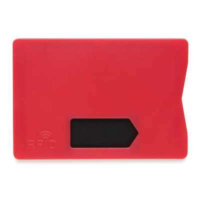 Держатель для карт RFID, красный под нанесение логотипа