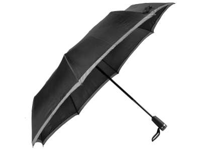 Складной зонт Gear Black под нанесение логотипа