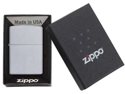 Зажигалка ZIPPO Classic с покрытием Satin Chrome™ под нанесение логотипа