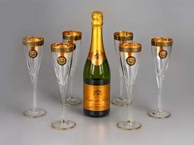Набор бокалов для шампанского Сила льва под нанесение логотипа