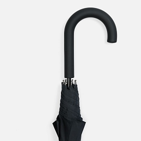 Зонт-трость Wind, черный с логотипом, рис. 4 — Зонты трости BIZGIFT
