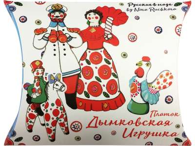 Платок Дымковская игрушка под нанесение логотипа
