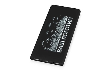 Внешний аккумулятор с подсветкой логотипа «Faros», soft-touch, 4000 mAh с логотипом, рис. 1 — Портативные внешние аккумуляторы (Power Bank) BIZGIFT