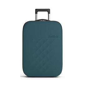 Чемодан складной Rollink Vega II 55x40x20 см, 2 колеса, сине-зеленый с логотипом, рис. 5 — Чемоданы BIZGIFT