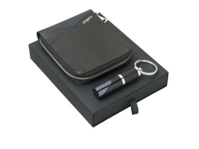 Подарочный набор Lapo: кошелек с застежкой-молнией, брелок под нанесение логотипа