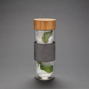 Бутылка Impact с двойными стенками из боросиликатного стекла, 360 мл под нанесение логотипа
