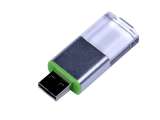 USB 2.0- флешка промо на 64 Гб прямоугольной формы, выдвижной механизм фото