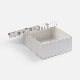 Коробка Wintry, белая с логотипом, рис. 2 — Подарочные коробки BIZGIFT