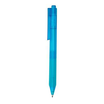 Ручка X9 с матовым корпусом и силиконовым грипом под нанесение логотипа