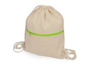 Рюкзак-мешок Lark хлопковый с цветной молнией фото