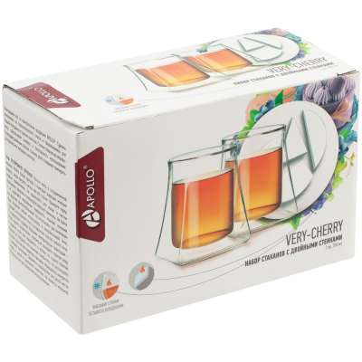 Набор стаканов с двойными стенками Very-Cherry под нанесение логотипа