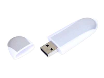 USB 2.0- флешка промо на 8 Гб овальной формы под нанесение логотипа