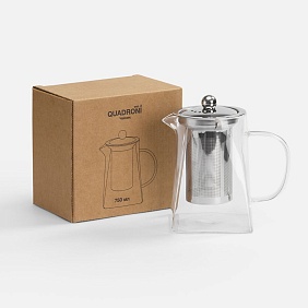 Чайник Quadroni, ver.2 с логотипом, рис. 5 — Заварочные чайники и кофейники BIZGIFT
