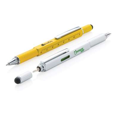 Многофункциональная ручка 5 в 1, желтый под нанесение логотипа