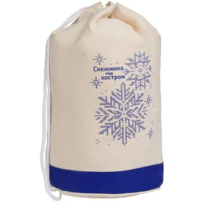 Холщовый рюкзак «Снежинка над костром» под нанесение логотипа