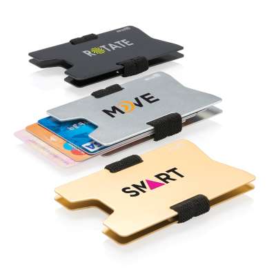 Алюминиевый чехол для карт с защитой от сканирования RFID под нанесение логотипа