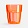 Стакан небьющийся Sate, граненый, прозрачный, оранжевый неон
